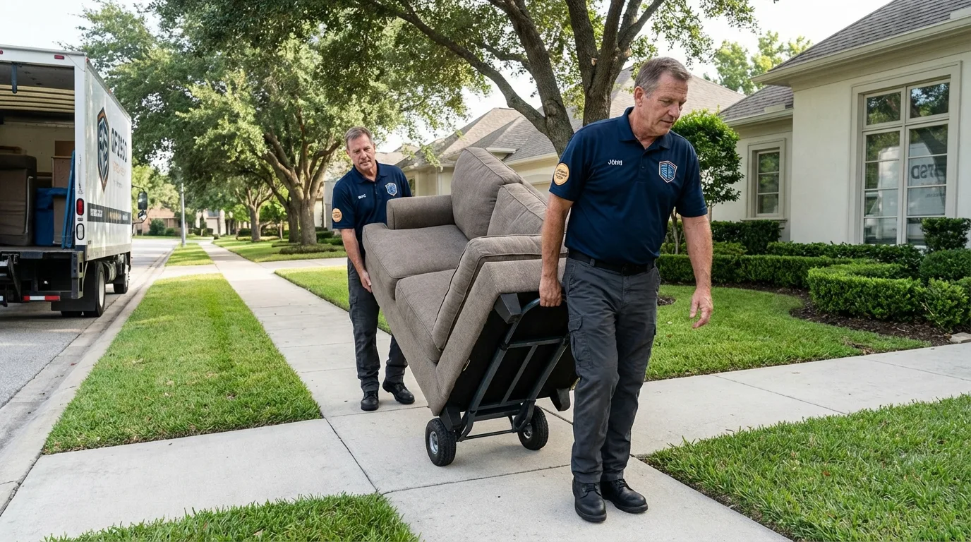 Local residential moving crew loading furniture in Homedale, ID